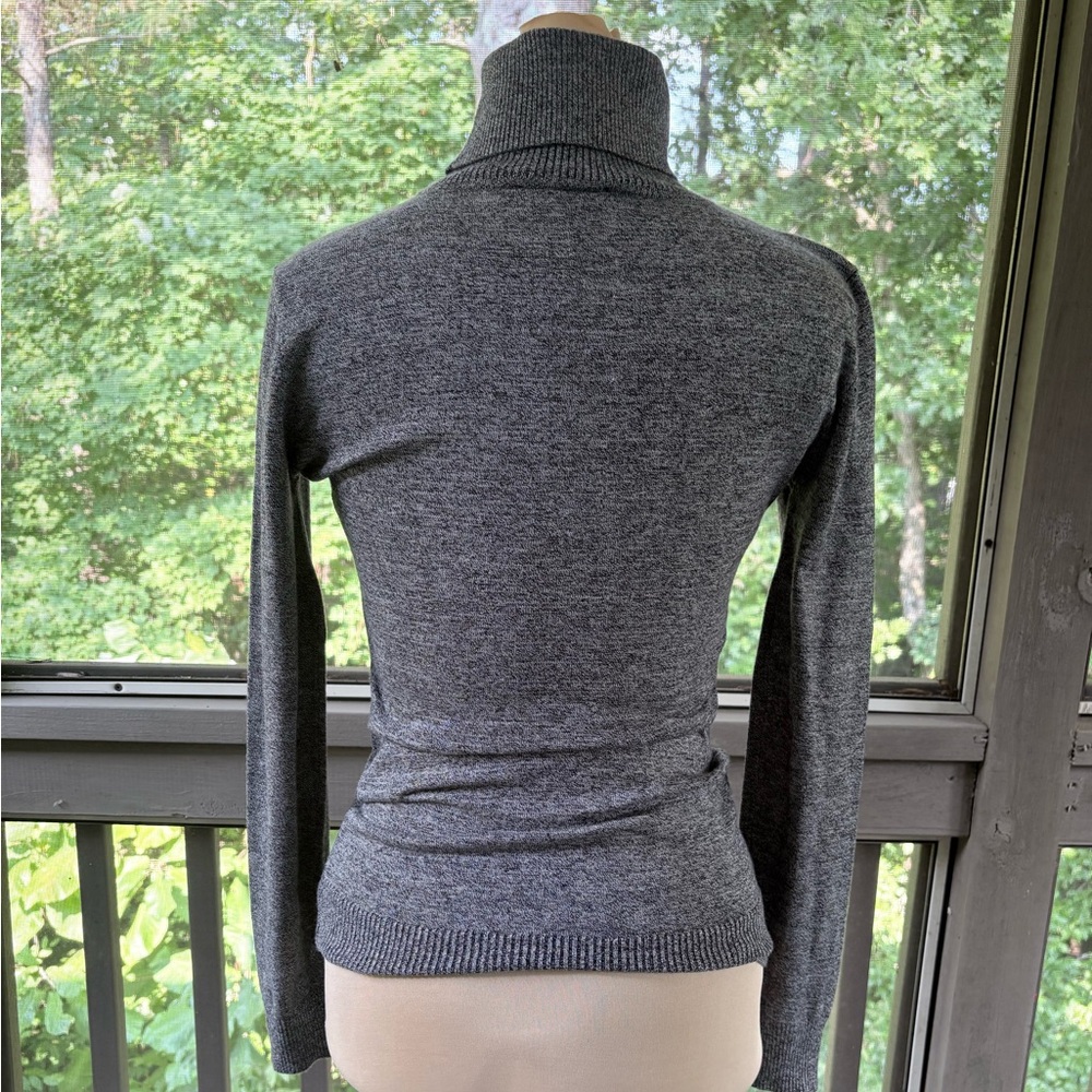 Calvin Klein Heather Gray Turtleneck Sweater - Picture 2 of 4